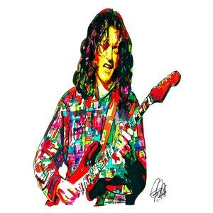 Rory Gallagher Guitar Blues Rock Poster Print Wall Art 18x24